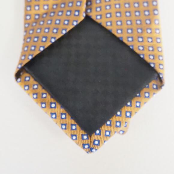 BARBARA BLANK New York Gold 100% Pure Silk Necktie Mens Size 3" x 62 1/4" Tie - Picture 6 of 11
